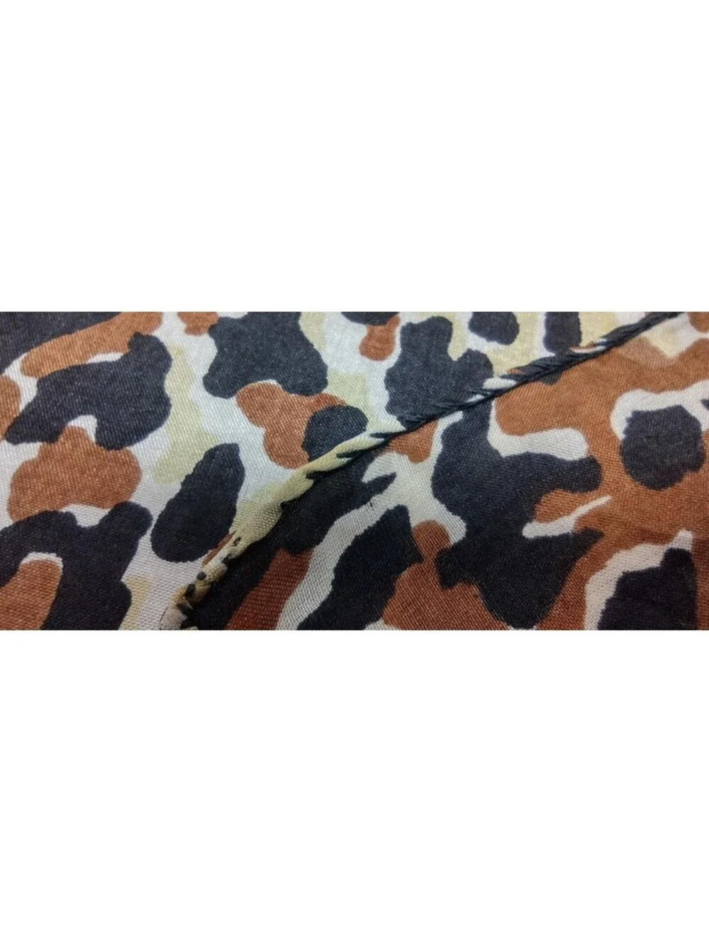 Vintage 50s 60s Silk Leopard Scarf Handkerchief 17 inches UNISEX Mod Rockabilly